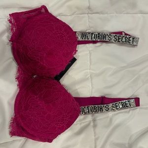 32B Shine strap lace push up bra ( never worn)